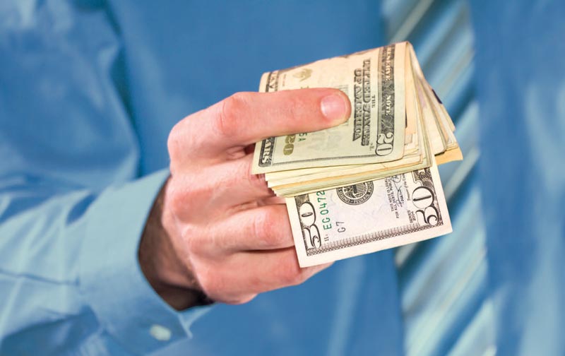 debt free, money in hand